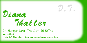 diana thaller business card